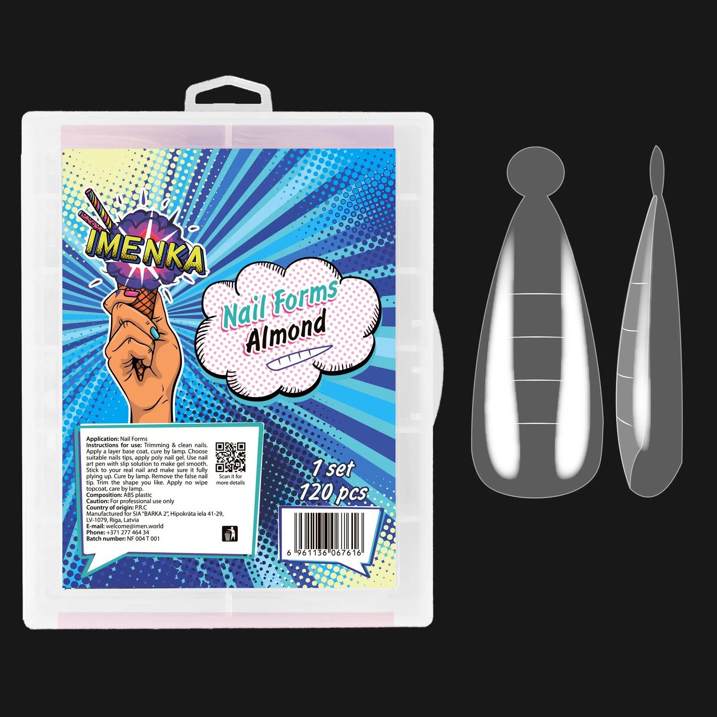 Nail Forms Imenka "Almond", 120pcs