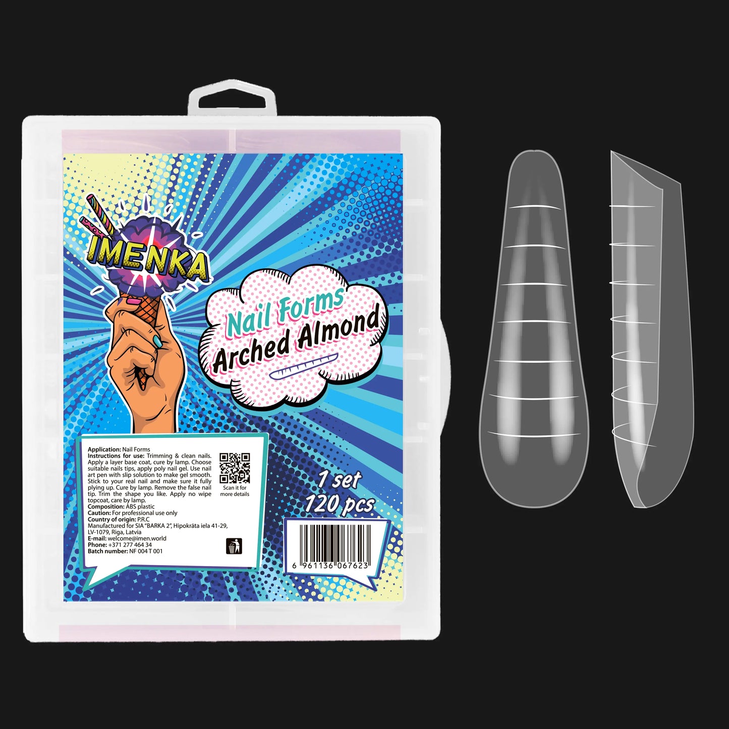 Nail Forms Imenka "Arched Almond", 120pcs