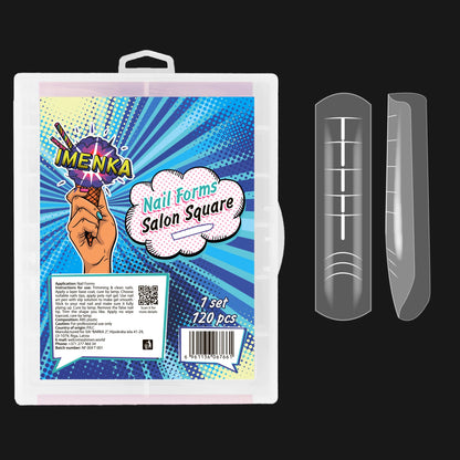 Nail Forms Imenka "Salon Square", 120pcs