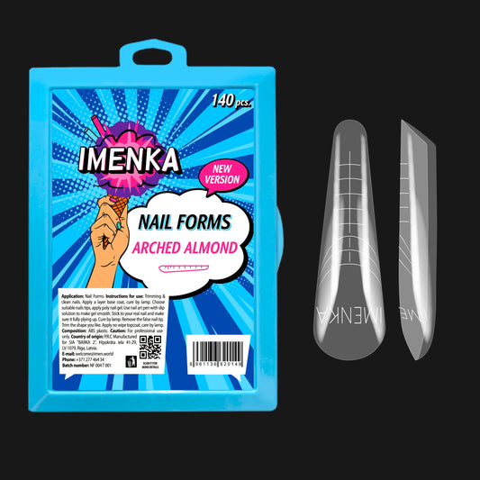Nail Forms Imenka "Arched Almond" v2, 140pcs