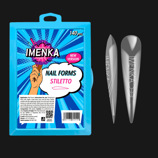 Nail Forms Imenka "Stiletto" v2, 140pcs
